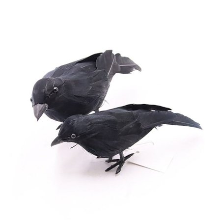 2/3 ST Artificiella kråkor Naturtrogna Black Bird C-2PCS C-2PCS