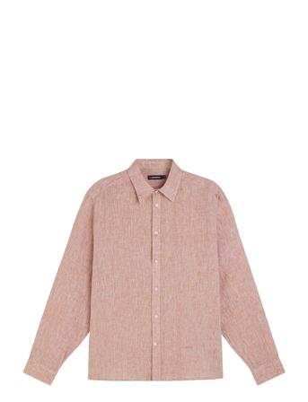 Linen Melange Ls Reg Shirt Beige J. Lindeberg