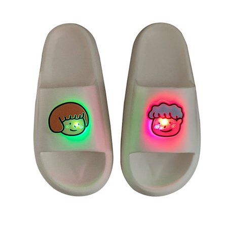 Blinkande huvudtofflor Fritid Badrum Bekväma Tofflor vit