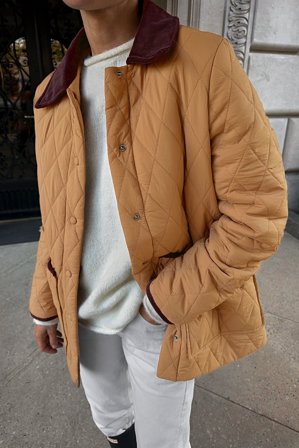 Claire Rose x NA-KD Steppjacke mit Kordelzug - Steppjacken - Beige - EU 32