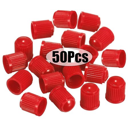 50 stk. Ventilhetter for bildekk Slangeløse dekk Hjulventil Luftventilhetter Bil Sykkel Hjuldekk Støvtette Hetter Biltilbehør - Ventilstammer og -