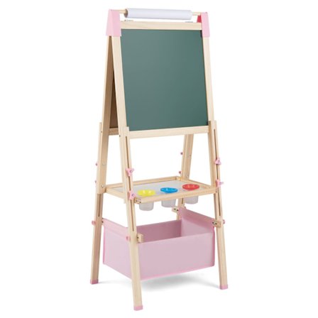 Justerbart børnestaffeli med magnetisk tavle og tilbehør
