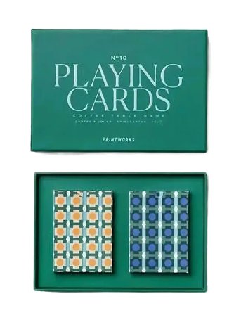 PRINTWORKS Classic - Double Playing Cards - Green - ONE SIZE