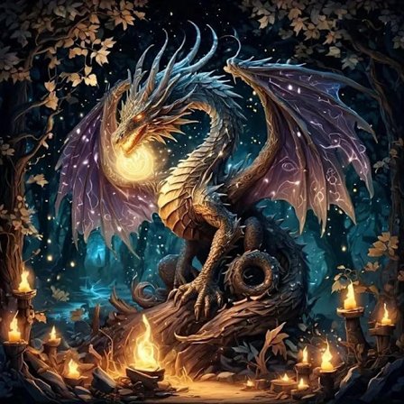 Drake 5D Diamantkunst, Diamantmaling for Voksne Full Bor 35x35cm