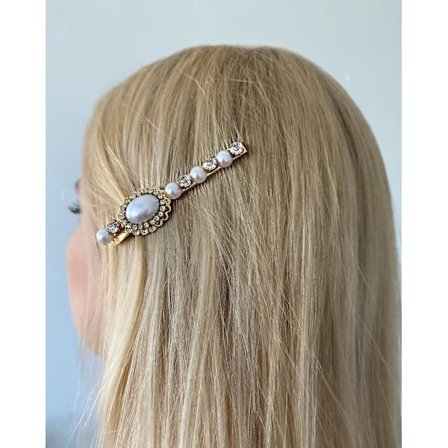 Unik hårnål med pärlor och strass 1 berlock