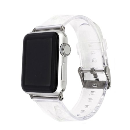 Apple Watch 4/5/6/7/8/SE (38/40/41mm) Silikon Armband - Clear
