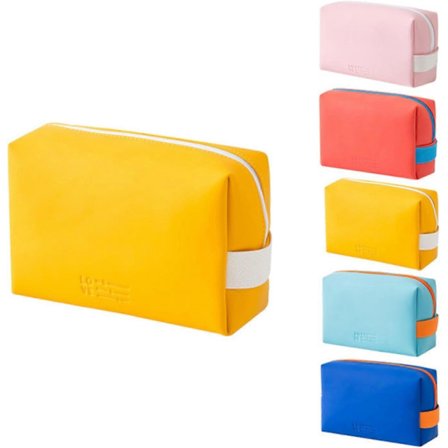 Lille Makeup Taske, Bærbar Sød Rejse Makeup Taske til Kvinder, Lynlås Pung Makeup Organizer Taske, PU Læder Vandtætte Toilet Tasker