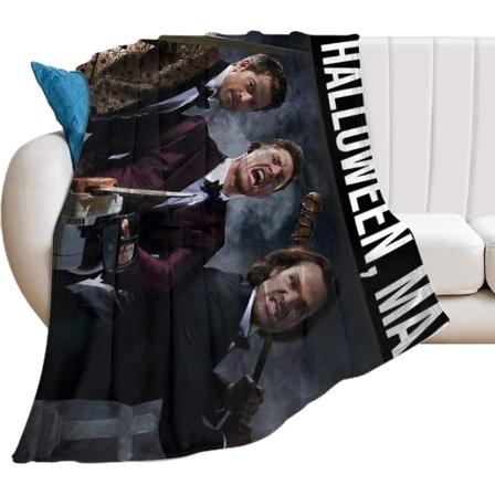 S_uperna_tural Its Halloween Man Ultra-mjuk Mysig mikrofleecefilt Luftkonditioneringsfilt Kasta Flanell Plysch Fantastisk bäddsoffa Heminredning för 