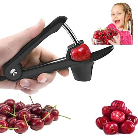 Kirsebærutstener i rustfritt stål, Olivenutstener, Kirsebær- og plommeutstener, Manuell kirsebærutstener (Svart)