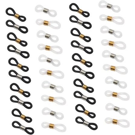 Skridsikre brillekædeclips 40 stk. DIY øjekædespænder til dekorativ brug