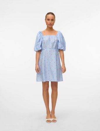 Vero Moda Vmodette 2/4 Short Dress Wvn Ga - Blue - M