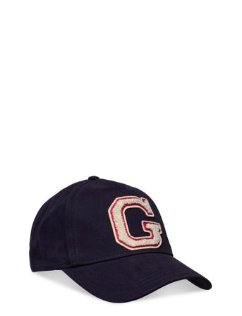 D1. G Badge Cap Accessories Headwear Caps Marineblå GANT*Betinget Tilbud