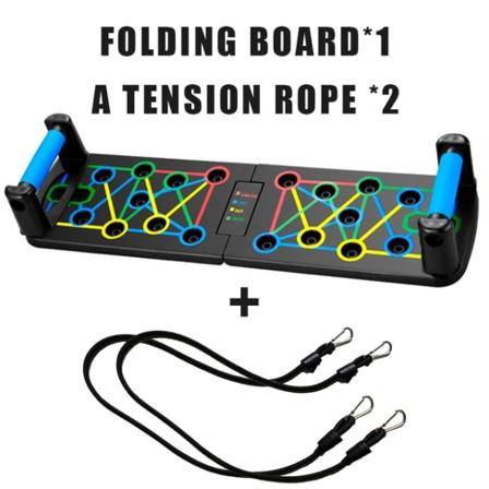 Folding Push-up Board Multifunktionell magmuskelförstärkning MuskelträningGym Sport Bärbar fitness Green