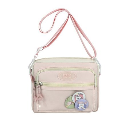 Stilren Ita-väska med gott om förvaring Nylon Axelväska Casual Crossbody-väskor för modeentusiaster och kontorsbesökare Gul