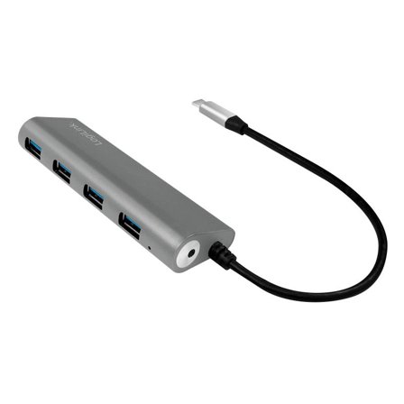 LogiLink LOGILINK- USB-C 3.1 hub, 4 port, aluminum casing, grey