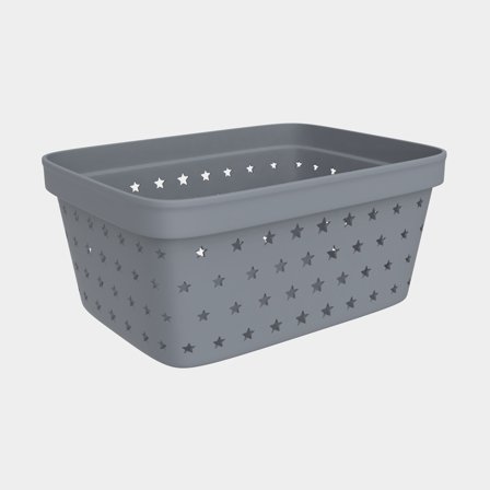 Plastic storage basket Nordiska Plast Store It Star Basket, grey, 166 x 125 x 75 mm, 1 litre