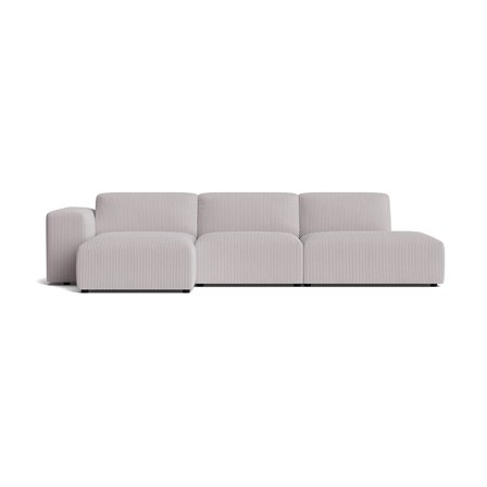 Soma chaiselong sofa, venstrevendt | Open end - Lincoln Lysegrå - 336x147x75 - Sofa, chaiselong