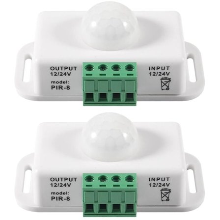 DC 12V/24V 8A Kehon infrapuna PIR-liiketunnistin kytkin LED Auto Light Strip, PIR-anturi LED-liiketunnistin kytkin