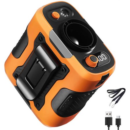 2025 Clip-On Taljeventilator, 100 Hastigheder Bærbar Bælte Personlig Skjorte Ventilator, Håndfri Køleventilator med LED-lys til Camping Rejser Sport (