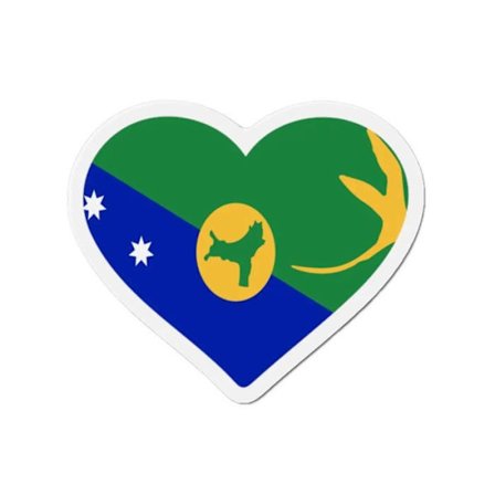 Magnet Hjerte Flag - Jul - 6 cm - 50 stk. - Multifarvet - Unisex