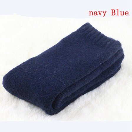 1/5 par ullstrumpor för herr Tjocka Håll värmen MARINBLÅ