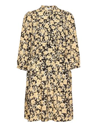 Jenessa Frix 3/4 Dress Aop Brown MOSS COPENHAGEN