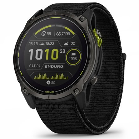 Garmin Enduro 3 DLC Carbon Gray DLC Titanium w/Black Sport Loop