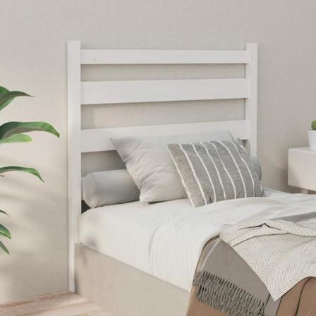 Vidaxl Sänggavel Vit 106x4x100 Cm Massiv Furu Vit