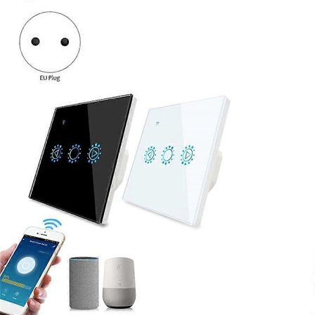 Tuya Smart Life LED Dimmer Switch WiFi Smart Light Touch Switch Dimning Kompatibel för Hem EU-kontakt