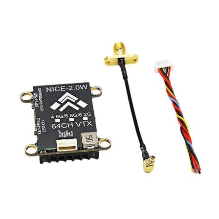 5.8G VTX 2W 64CH FPV-videolähetin PAL NTSC -tuki TBS OSD -parametrien säätö FPV RC Lon -laitteille