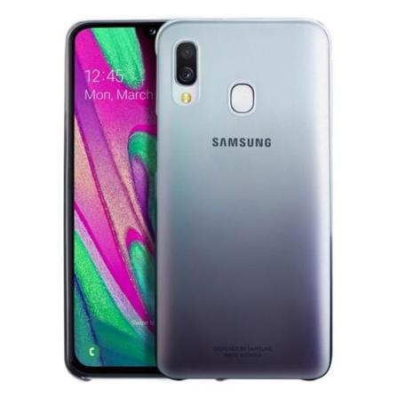 Samsung Galaxy A40 Rigid Case Original Gradient Design Svart och Transparent