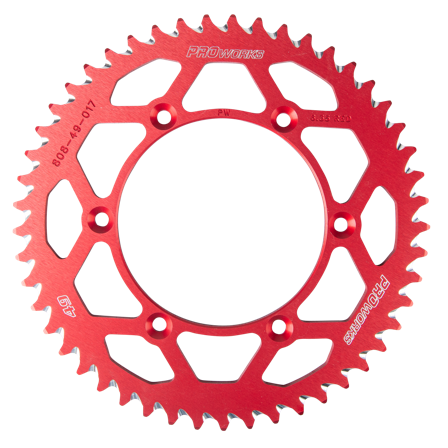 Zębatka Tylna Proworks Aluminiowa Czerwona - Suzuki RM-Z 250 2007-2026