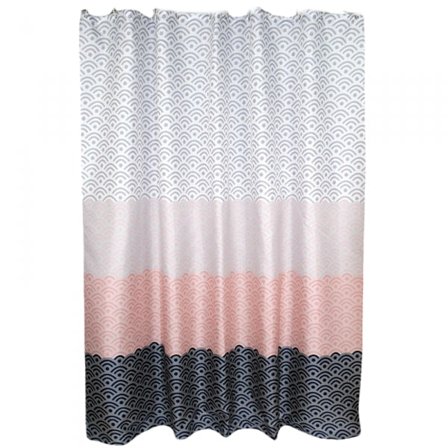 Nem pleje stof bruseforhæng med forstærkede knaphuller, til badeværelsesbrusere, maskinvaskbar - 32" x 70"