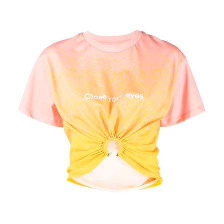Paco Rabanne, T-Shirts Pomarańczowy, Kobieta, Rozmiar: M