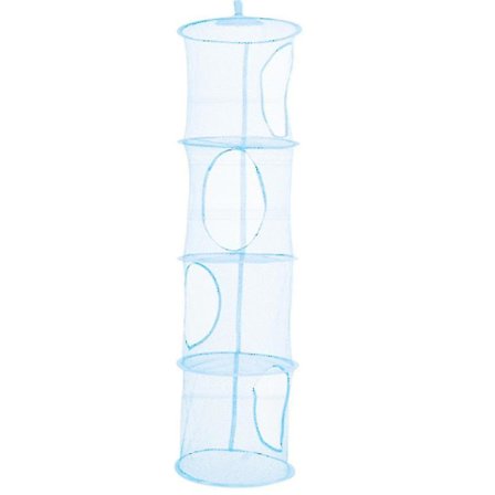 4-lagers Mesh Vikbart Barnleksaksförvaringsställ Hängande Korg Diverseartiklar Organiserare-fg-yuhao