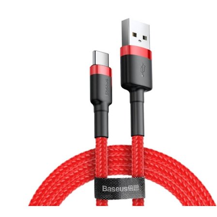 2 m Baseus usb-c kabel röd