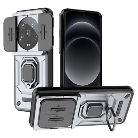 För Xiaomi 14 Ultra Skal med Stativ - Grå