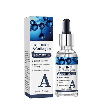 Retinol Serum til Ansigtet med Kollagen, Anti-aging Ansigts Serum til Kvinder og Mænd | Reducerer Rynker, Udglatter, Porestrammer og Fugter | Retinol 