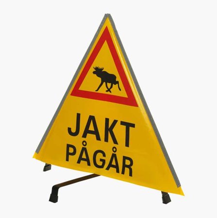 Biltema - Varseltrekant ”Jakt pågår”