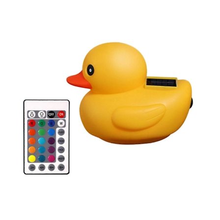 Flydende solcelleænder til pool - Flydende solcelleænder pool - Fjernbetjent lysende ænder solcelledrevet vandtæt flydende solcelle bærbar [DB]