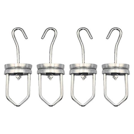 Starka Hängande Roterande Spinner Krokar 50 kg Kapacitet 4 ST Målarroterande Vridkrokar Högtemperatur Roterande Krok