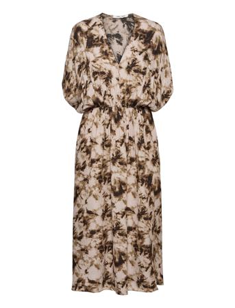 Andina Long Dress Aop 8083 Brown Samsøe Samsøe