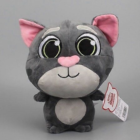 Original Talking Tom Cat och Vänner Angela Ben Hank Ginger Tom Leksak Plyschdocka Gosedjur för Flickor Pojkar Barn Födelsedagspresent-28CM