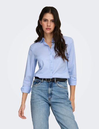 JDY Jdymio L/S Shirt Wvn Noos - Blue - 40