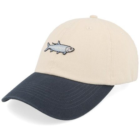 Skillfish - Beige unconstructed Kasket - Tiny Tarpon Stone Washed Stone/Navy Dad Cap @ Hatstore