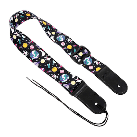 Lasten kitarahihna, aito nahka päätyosat ja polyesteri olkahihna