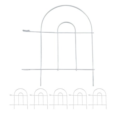Metallinen puutarhareunus, 6-osainen, klassinen kaarikuvio