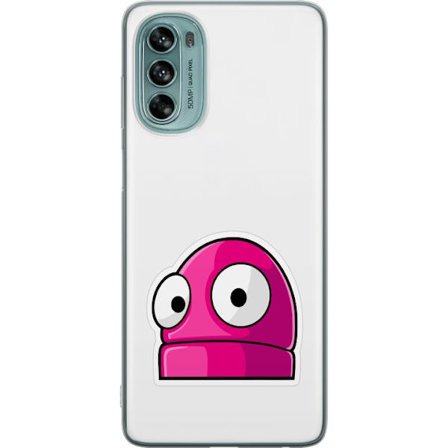 Kompatibel Mobilcover til Motorola Motorola Moto G62 5G Rosa tegneseriefigur med store øjne i legende og humoristisk stil
