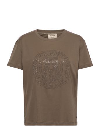 Leah Holi O-Ss Tee T-shirt Top Khaki Green MOS MOSH