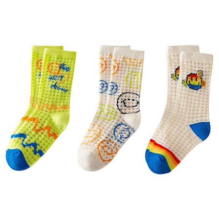 3 par morsomme crew-sokker for gutter og jenter søte S KLB